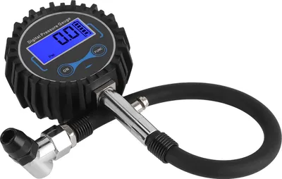Obrázok produktu pre 200PSI tlakomer na pneumatiky – LCD digitálny displej, 4 jednotky pre auto, motocykel