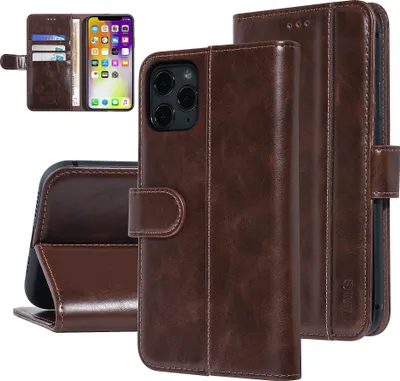 Produktbild von UNIQ Accessory Apple iPhone 11 Pro Max Brown Soft Touch Book type case