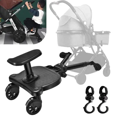 Immagine prodotto di Piattaforma per passeggini – Seggiolino per bambini dai 2 ai 6 anni (nero)