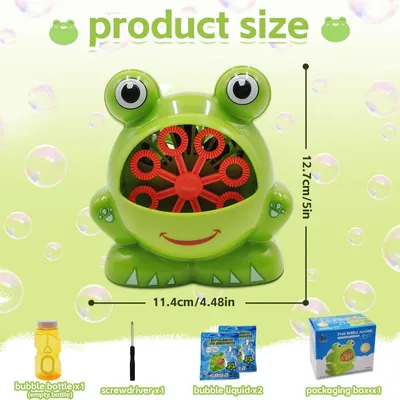 Imagen del producto de Máquina automática para hacer burbujas, de colores, para niños, para usar en el jardín o en fiestas