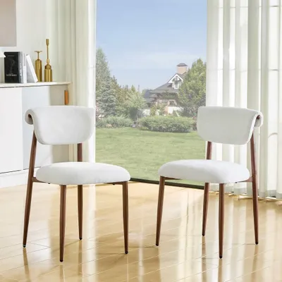 Produktbild von 2er Set Esszimmerstühle Modern Gepolstert Küchenstuhl ohne Armlehnen mit Rückenlehne
