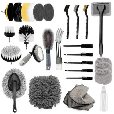 Image de Kit de lavage électrique pour voiture avec brosses (28 pièces)