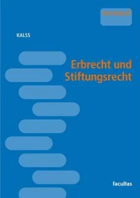 Produktbild von Erbrecht und Stiftungsrecht