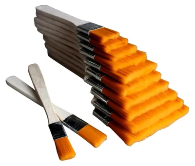 Produktbild von 12-teiliges Nylonhaar Künstlerpinselset mit Holzgriff für vielseitige Anwendungen in der Öl- und Aquarellmalerei