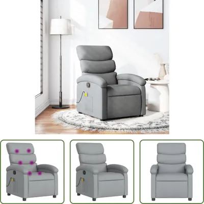 Zdjęcie produktu dla Fotel masujący Living Store jasnoszary materiał