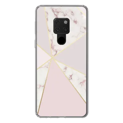 Produktbild von MuchoWow® Handyhülle Schutzhülle Hülle für Huawei P40 Lite Marmor - Gold - Rosa Silikon Softcase Handy Hülle - Handy