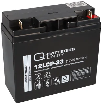 Immagine prodotto di Q-Batteries 12LCP-23 / 12V - 23Ah batteria al piombo acido tipo AGM - Deep Cycle VRLA