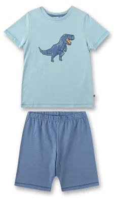 Produktbild von Sanetta Jungen-Schlafanzug kurz hellblau Dinosaurier 92