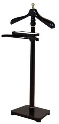 Produktbild von Casa Padrino Luxus Dressboy Schwarz / Gold 50 x 25 x H. 113 cm - Kleiderständer - Garderobenständer - Stummer Diener - Schlafzimmer Accessoires - Hotel Accessoires