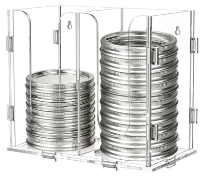 Acryl-Deckel-Organizer 2 Fächer 22,5x11,8x19,2 cm