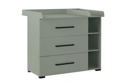 Produktbild von arthur berndt Wickelkommode Essentials 115 cm – Wickeltisch mit abnehmbarem Wickelaufsatz, Soft-Close, Holzwerkstoff, Schilfgrün