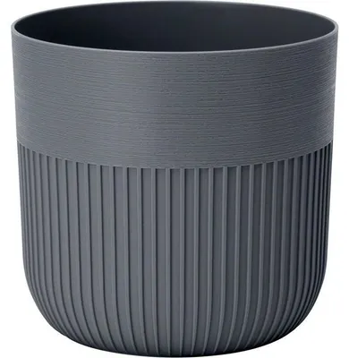 Immagine prodotto di Vaso da fiori rotondo –  – Luca Grande – Ø 40–41 cm, L – H 40 cm – Antracite