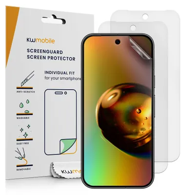 Produktbild von kwmobile 3x Folie matt kompatibel mit Google Pixel 9 - Displayschutzfolie Schutzfolie - Displayschutz Displayfolie entspiegelt