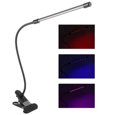 Zdjęcie produktu dla zasilana przez USB lampa LED o mocy 10 W z klipsem o pełnym spektrum do sadzonek warzyw i kwiatów w pomieszczeniach