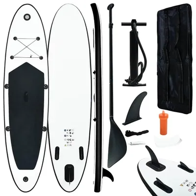 Immagine prodotto di Set di tavole da paddle gonfiabili Stand Up Paddle Board bianco e nero