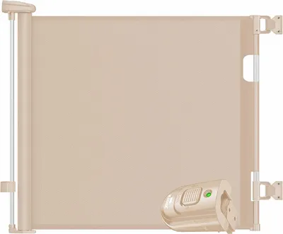 Obrázek produktu pro Výsuvná schodišťová zábrana, 1 ks, dětská bezpečnostní zábrana na schody a dveře, vhodná pro kojence a domácí mazlíčky, s upevněním do podlahy