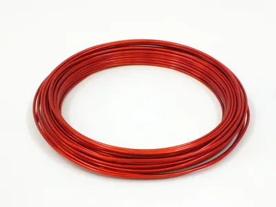 Produktbild von 12m Aludraht / Aluminiumdraht, Farbe: Rot