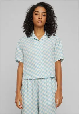 Zdjęcie produktu dla Dámská košile Urban Classics Damska koszula wiskozowa oceanbluecheck - XS