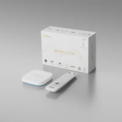 Zdjęcie produktu dla Odbiornik IP Xsarius Avant 3+ Ultra 4K UHD Android 11 32GB biały (WiFi 6, LAN, Bluetooth, HDMI, MicroSD)