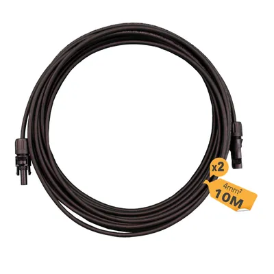 Produktbild von enjoy solar® HISkon Solarkabel Verlängerung MC4 auf MC4, 4 mm², 10 m, PV-Kabel, 0% MwSt.