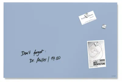 Immagine prodotto di SIGEL GL513 Lavagna magnetica in vetro Artverum - certificata - 60 x 40 cm - blu pastello - vetro di sicurezza