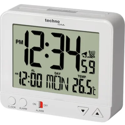 Zdjęcie produktu dla Technoline WT 195, Cyfrowy budzik, Biały, LCD, AA, 96 mm, 80 mm