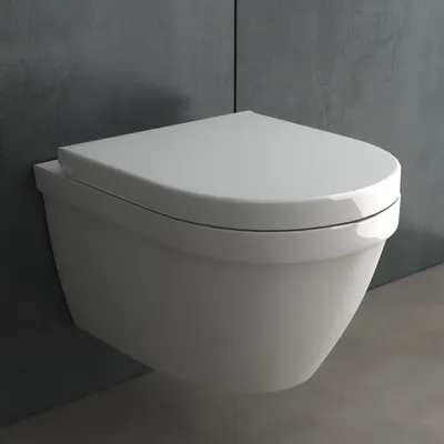 Produktbild von Alpenberger Bidet WC Spülrandlos | Moderne Toilette mit Podusche | WC Deckel mit Absenkautomatik | Nano Beschichtung Kloschüssel | Taharet WC Hänge WC Set Passend Geberit