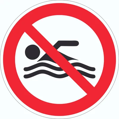Produktbild von Schwimmen verboten Aufkleber Kreis Ø600mm