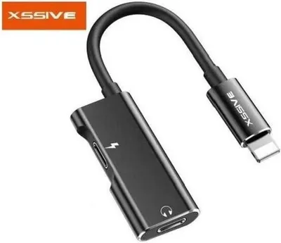 Produktbild von Xssive Digital Audio Converter Adapter Splitter 2x iPhone Anschluss kompatibel mit iPhone schwarz