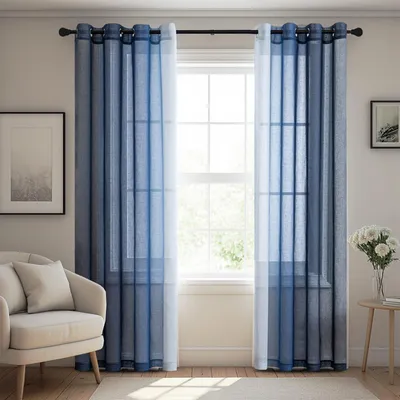 Imagen del producto de Omgoods - Cortinas opacas, color azul marino, 117 x 137 cm - Juego de 2