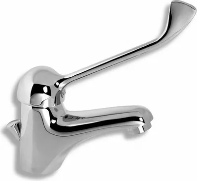 Produktbild von Novaservis Metalia 55 - Waschtischarmatur mit Ablaufgarnitur, medizinischer Hebel, chrom 55001L,0