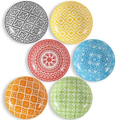 Immagine prodotto di Omgoods - Set di 6 piatti fondi in porcellana, ideali per pasta e zuppa