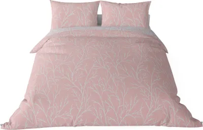 Produktbild von Brielle Mako Satin Wendebettwäsche Set 100 % Baumwolle/Fadenzahl 220  mit Reißverschluss 3-teilig Deckenbezug 200 x 200 cm Kissenbezug 2*80  x  80 cm RosaGrau