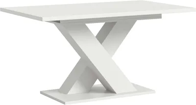 Produktbild von Esstisch ausziehbar Weiß X-Fußgestell 150-190 cm