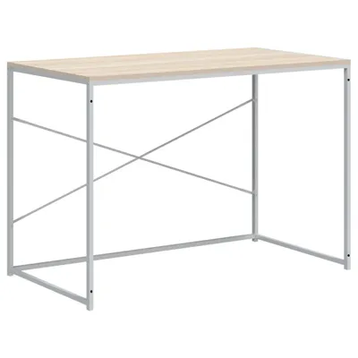Produktbild von Computertisch Weiß und Eiche-Optik 110x60x70 cm Holzwerkstoff