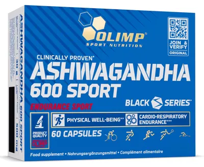Zdjęcie produktu dla Olimp Nutrition Ashwagandha 600 Sport, Kapsułka, Witania ospała, 60 szt., 300 g, Stosuj 1 kapsułkę 2 razy dziennie w trakcie posiłku, popijając dużą ilością wody.
