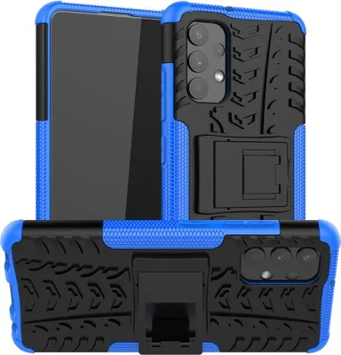 Produktbild von Samsung Galaxy A32 4G Hülle - Coverup Panzer Back Cover mit Ständer - Blau