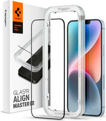 Produktbild von Spigen Glas.tR AlignMaster, Apple, iPhone 13 Pro / iPhone 13, Schwarz, Transparent, 1 Stück(e)