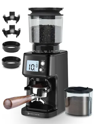 Kaffeemühle mit Kegelmahlwerk, 51 Mahlgrade, schwarz