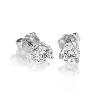 Produktbild von Brillant Diamant Ohrstecker 750 Weißgold 18 Karat Gold 1,02 ct G/VS1