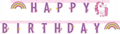 Produktbild von Happy Birthday Einhorn-Girlande