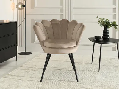 Produktbild von AVIDAN Designer-Sessel – Beige/Schwarz