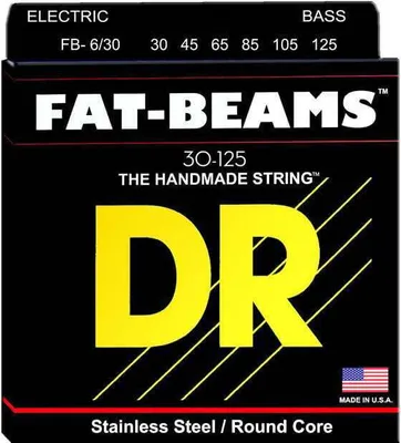 Produktbild von DR Fat-Beams™ Bass Edelstahl Rundkern 30-125 6-saitig (FB6-30)