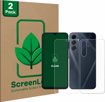 Produktbild von 2x ScreenLeaf Schutzfolie für Samsung Galaxy A16 4G (Display+Rückseite) Displayschutz Display Schutz Folie Klar Transparent