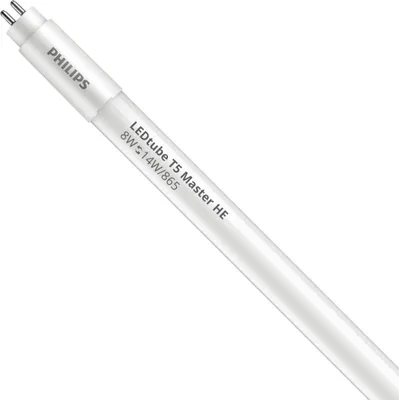 Produktbild von Philips LED Röhre T5 MASTER (Mains AC) High Efficiency 8W 1050lm - 865 Tageslichtweiß | 55cm - Ersatz für 14W