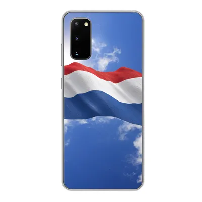 Produktbild von MuchoWow® Handyhülle Schutzhülle Hülle für Samsung Galaxy S20 Die Flagge der Niederlande weht am Himmel Silikon Softcase Handy Hülle - Bild
