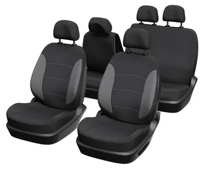 Obrázek produktu pro Potahy do aut – XLCOVER – Rozdělený design – Kompatibilní s airbagy – Potahy na přední sedadla, opěrky hlavy a zadní sedadla