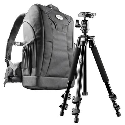 Produktbild von Mantona Scout Trekking 2in1 Set inkl. Fotorucksack Trekking und Kamerastativ Scout für DSLR- und Systemkameras