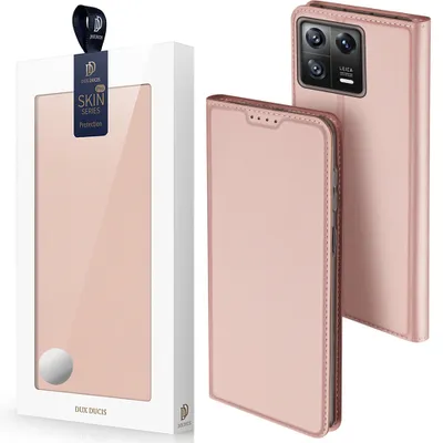Zdjęcie produktu dla Dux Ducis Skin Pro Etui Xiaomi 13 Pokrowiec Z Klapką Portfel Na Kartę Podstawka Różowe