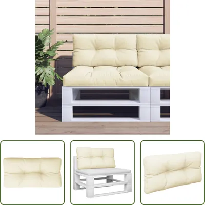Produktbild von The Living Store Palettenkissen Creme 70x40x12 cm Stoff